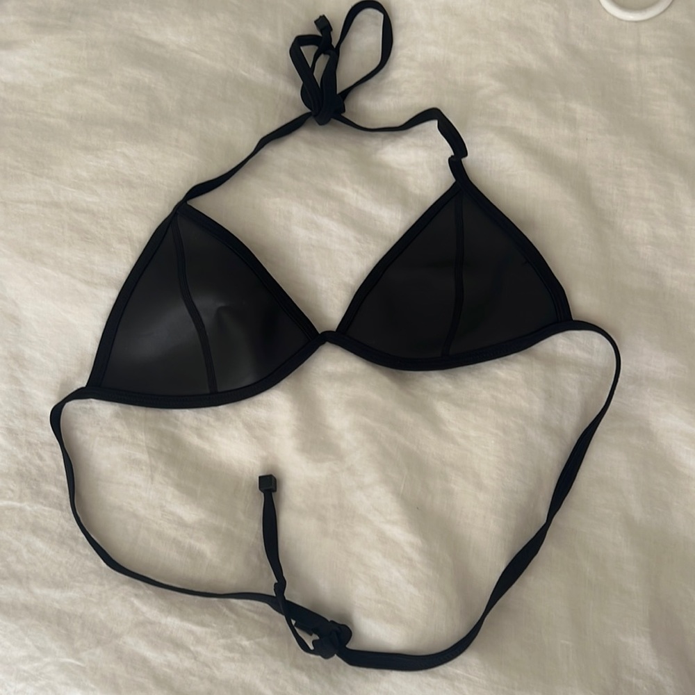 Triangl black leather top